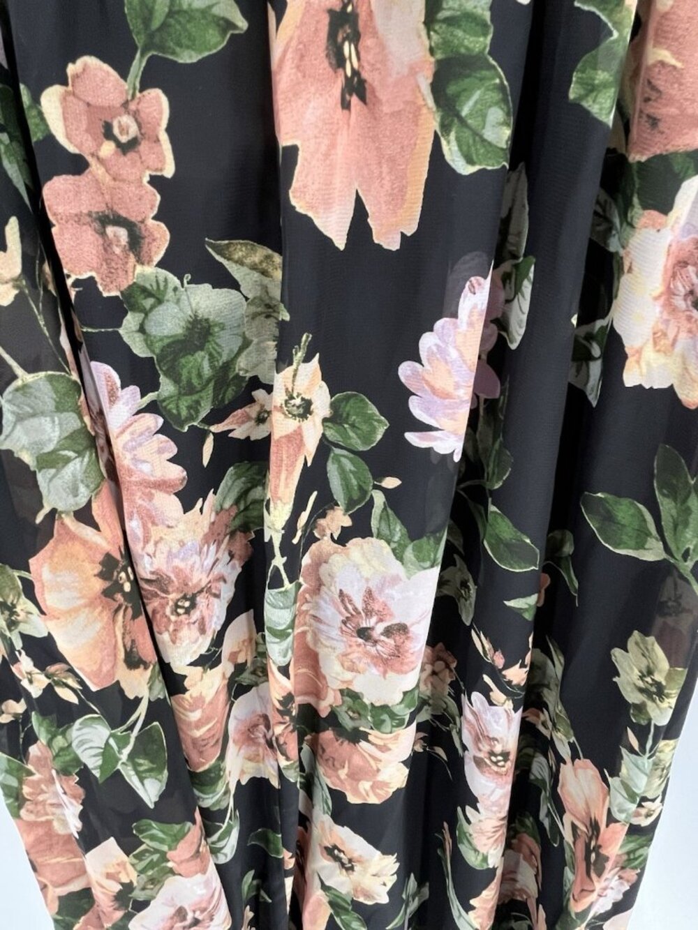 LULUS Women's Black Floral Gorgeous Moments Maxi Dress NWT Medium - Picture 8 of 9